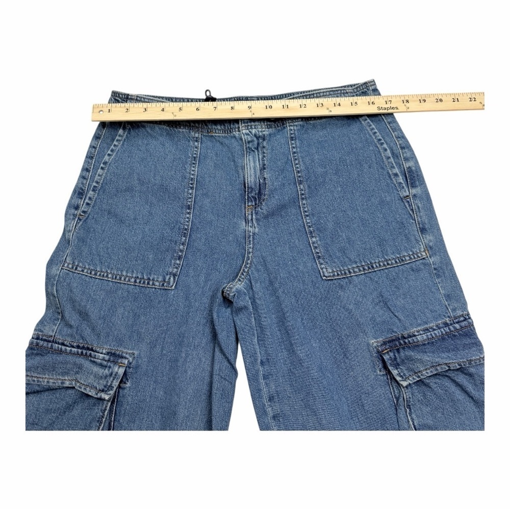 ASOS Blue Wide Leg Cargo Jeans - Picture 3 of 11